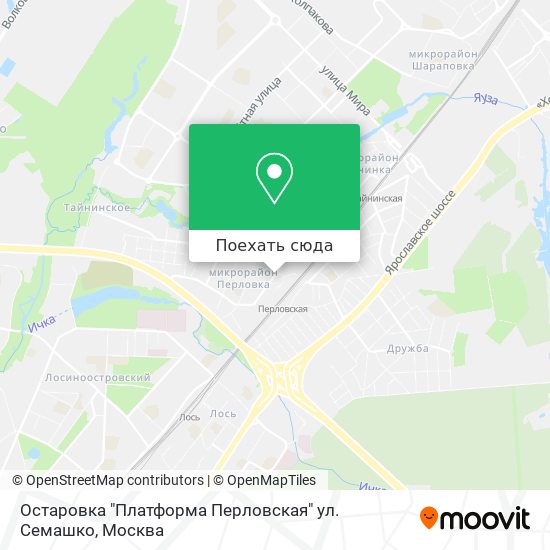 Карта Остаровка "Платформа Перловская" ул. Семашко