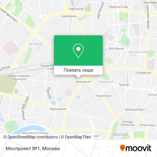 Карта Моспроект №1