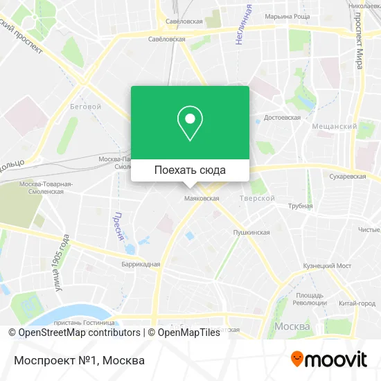 Карта Моспроект №1