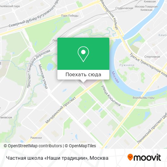 Карта Частная школа «Наши традиции»