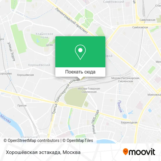 Карта Хорошёвская эстакада