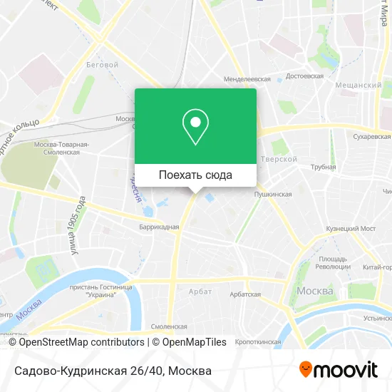 Карта Садово-Кудринская 26/40