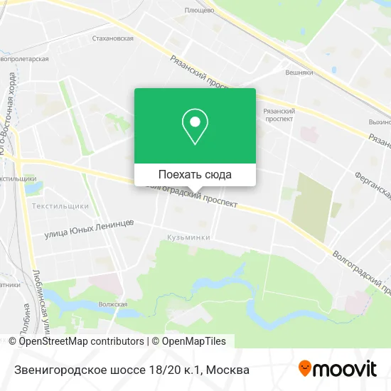 Карта Звенигородское шоссе 18/20 к.1