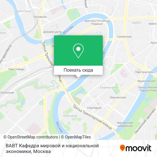 Карта ВАВТ Кафедра мировой и национальной экономики