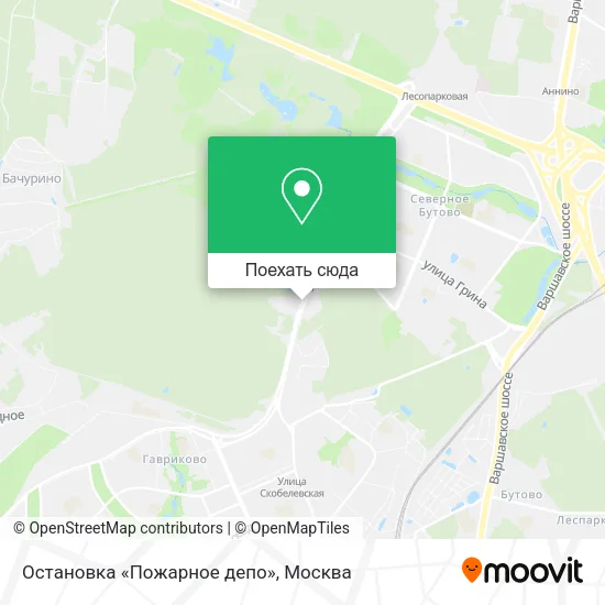 Карта Остановка «Пожарное депо»