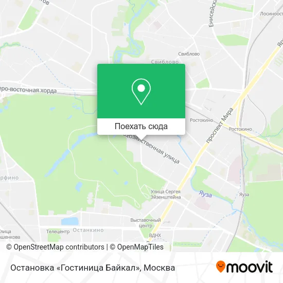 Карта Остановка «Гостиница Байкал»
