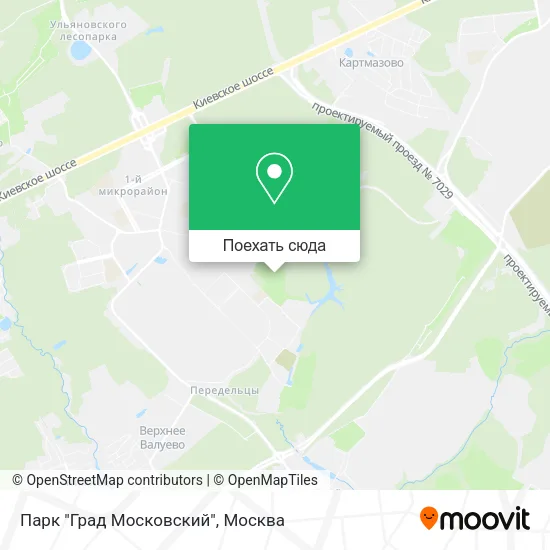 Карта Парк "Град Московский"