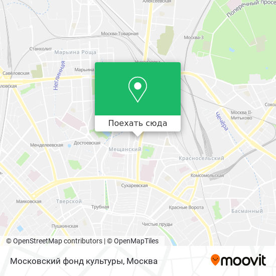 Карта Московский фонд культуры