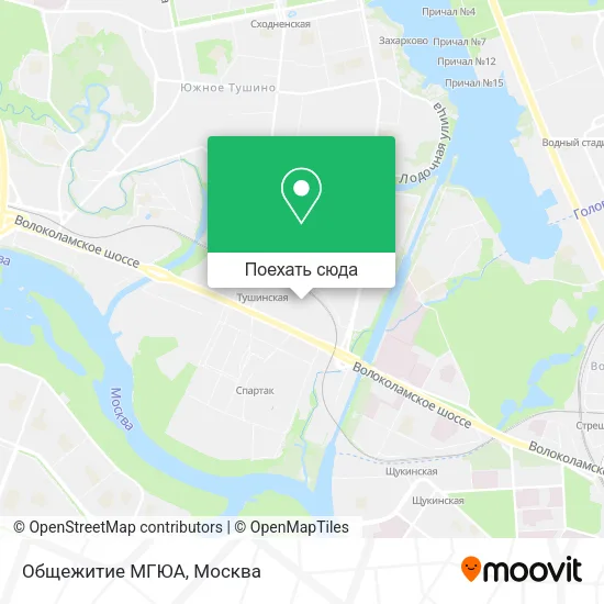 Карта Общежитие МГЮА