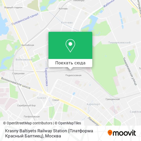 Карта Krasny Baltiyets Railway Station (Платформа Красный Балтиец)