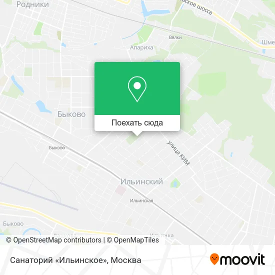 Карта Санаторий «Ильинское»