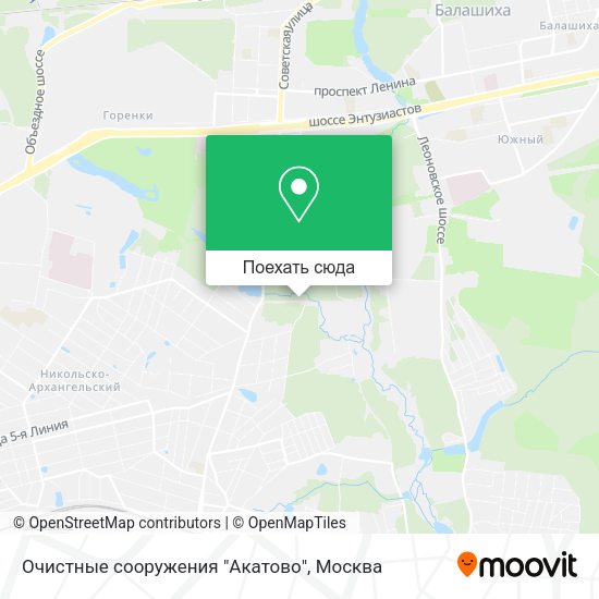 Карта Очистные сооружения "Акатово"
