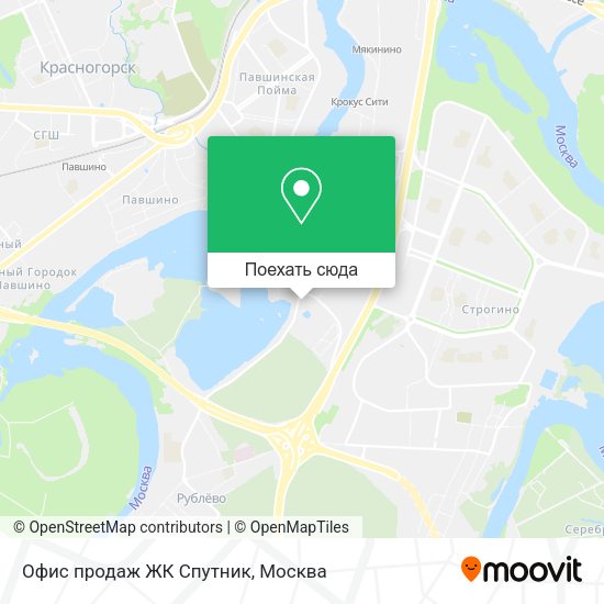 Карта Офис продаж ЖК Спутник