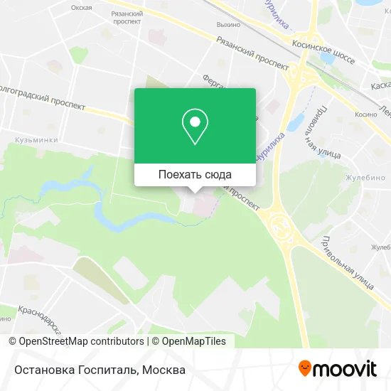 Карта Остановка Госпиталь