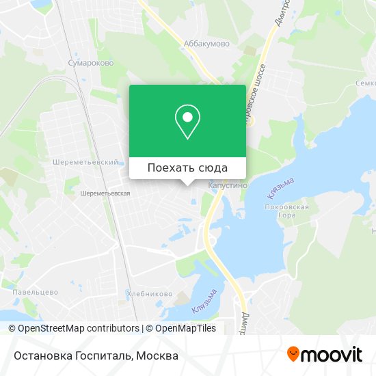 Карта Остановка Госпиталь