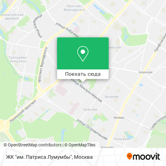 Карта ЖК "им. Патриса Лумумбы"