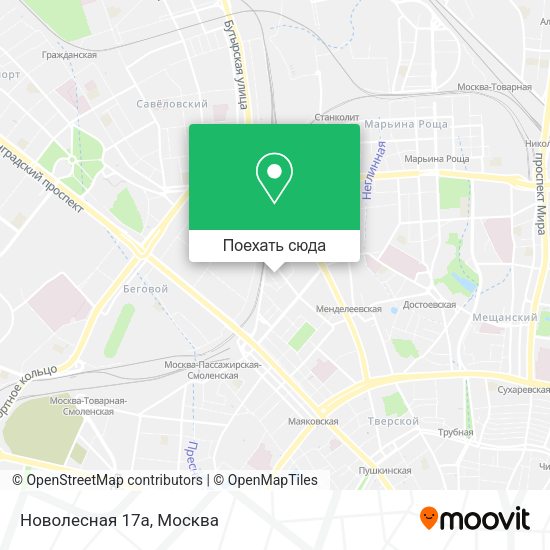 Карта Новолесная 17а