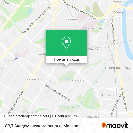 Карта ОВД Академического района