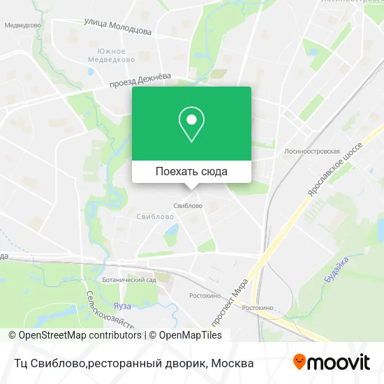 Карта Тц Свиблово,ресторанный дворик