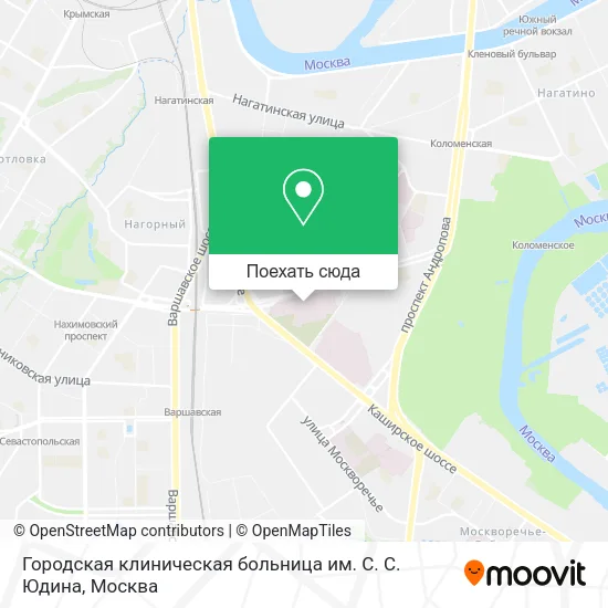 Карта Городская клиническая больница им. С. С. Юдина