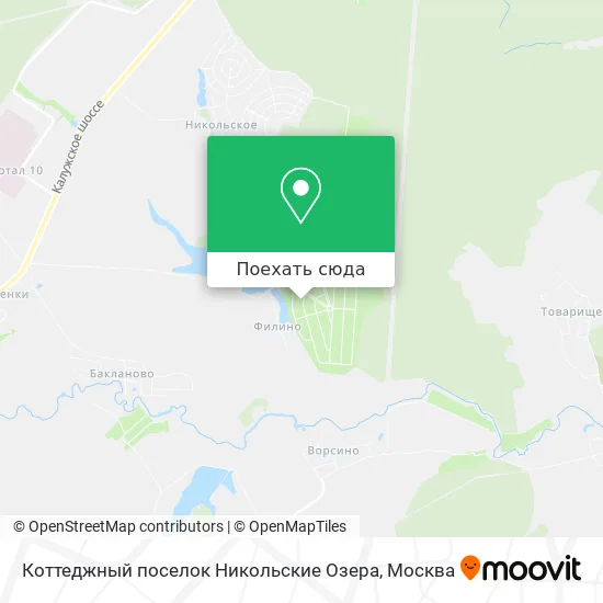 Карта Коттеджный поселок Никольские Озера