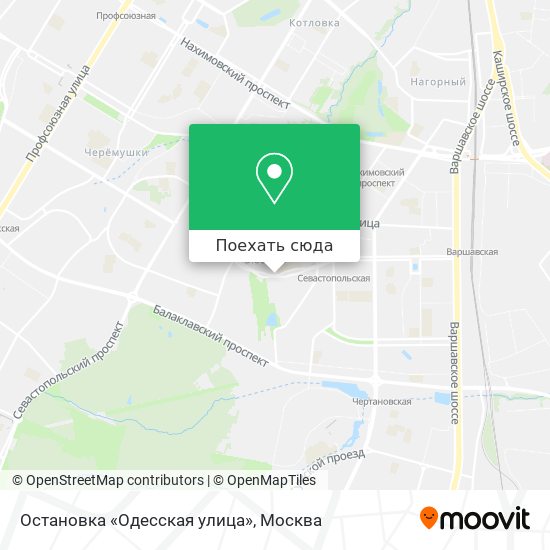 Карта Остановка «Одесская улица»
