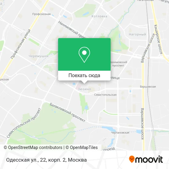 Карта Одесская ул., 22, корп. 2