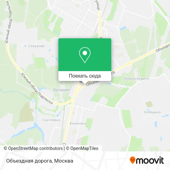 Карта Объездная дорога