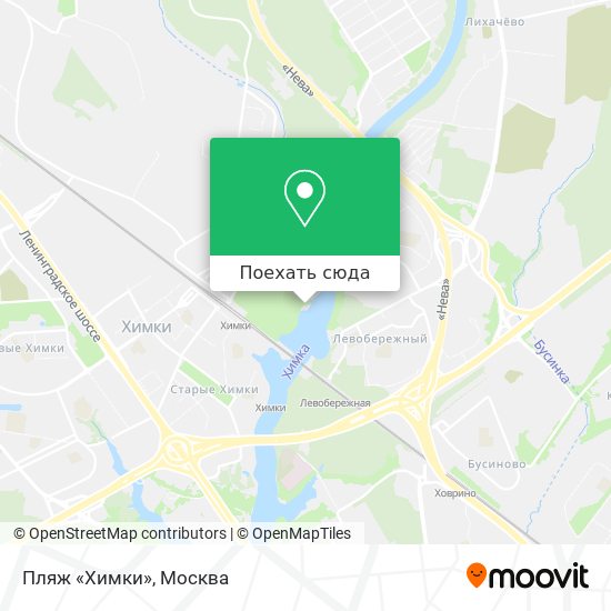 Карта Пляж «Химки»