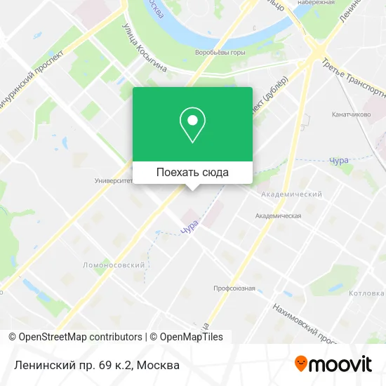 Карта Ленинский пр. 69 к.2