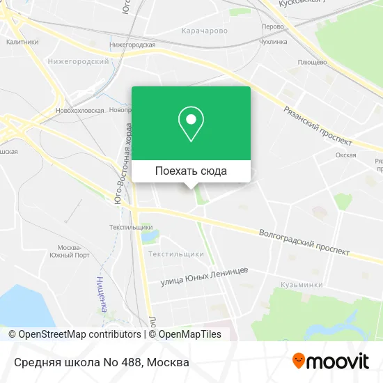 Карта Средняя школа No 488