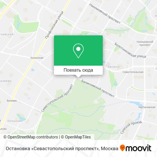 Карта Остановка «Севастопольский проспект»