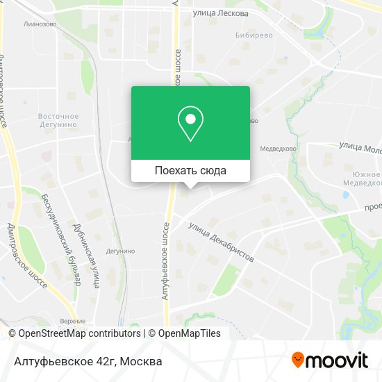 Карта Алтуфьевское 42г