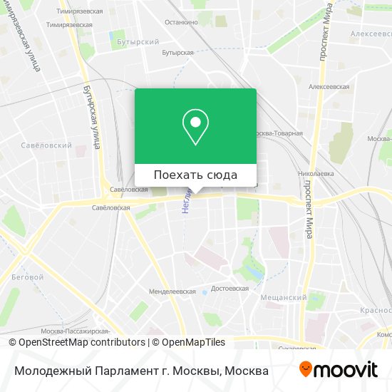 Карта Молодежный Парламент г. Москвы