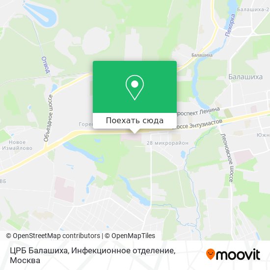 Карта ЦРБ Балашиха, Инфекционное отделение