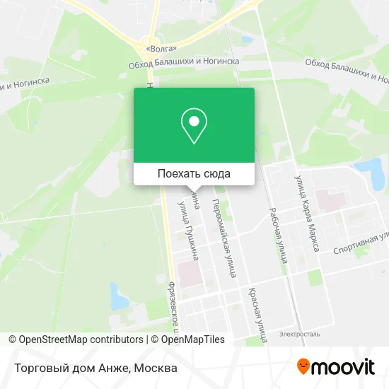 Карта Торговый дом Анже