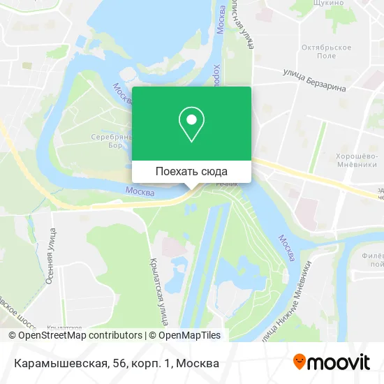 Карта Карамышевская, 56, корп. 1