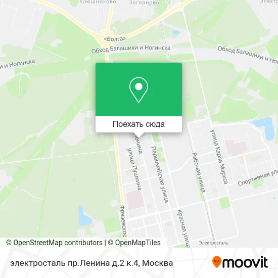 Карта электросталь пр.Ленина д.2 к.4