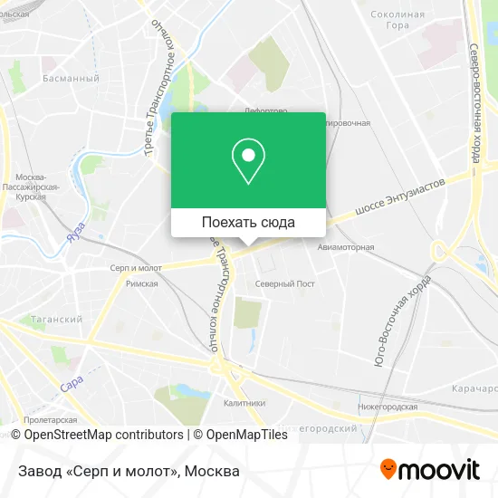 Карта Завод «Серп и молот»