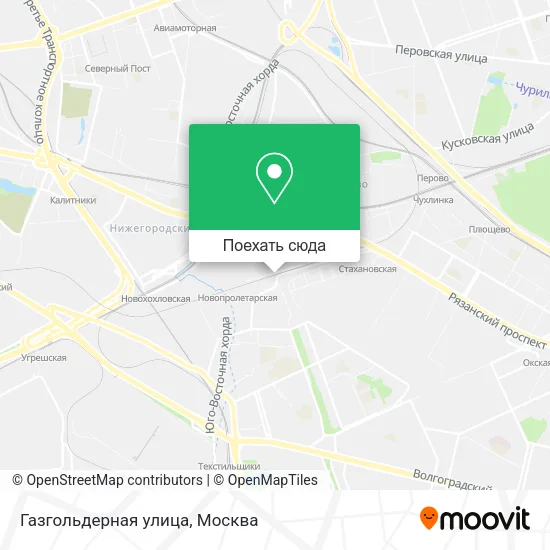 Карта Газгольдерная улица