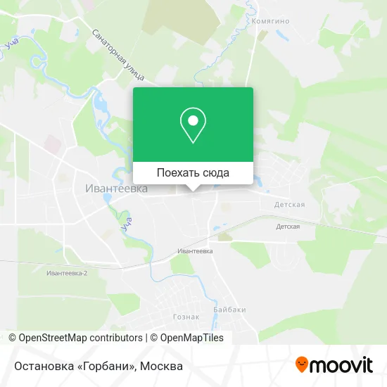 Карта Остановка «Горбани»