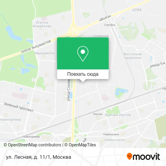 Карта ул. Лесная, д. 11/1