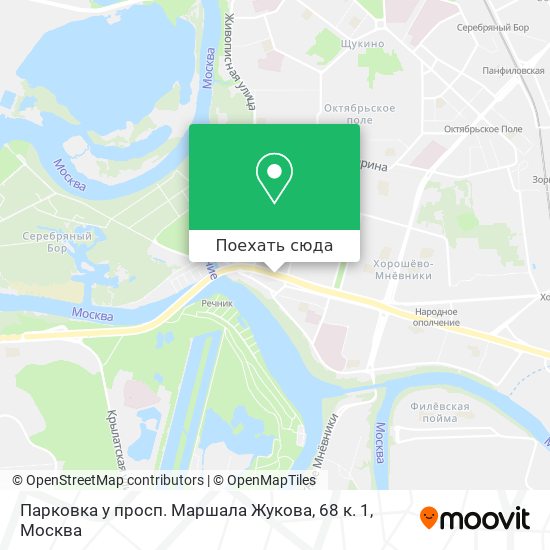 Карта Парковка у просп. Маршала Жукова, 68 к. 1