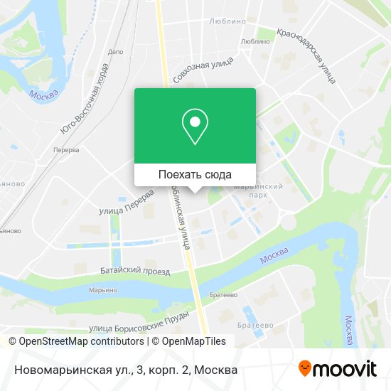 Карта Новомарьинская ул., 3, корп. 2