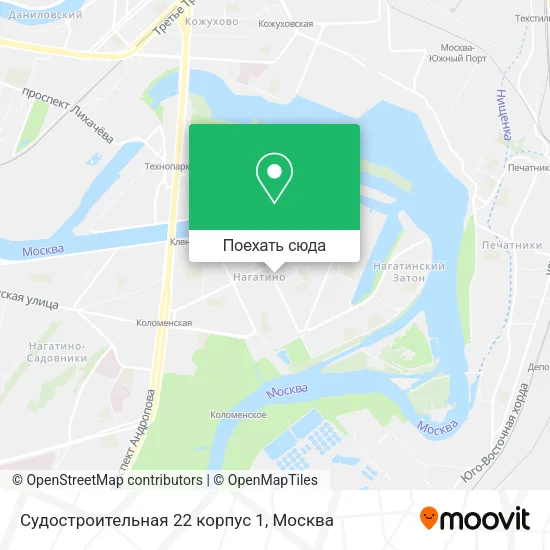 Карта Судостроительная 22 корпус 1