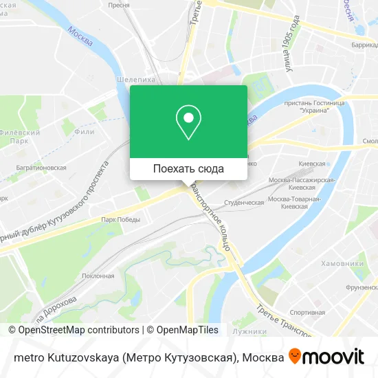 Карта metro Kutuzovskaya (Метро Кутузовская)