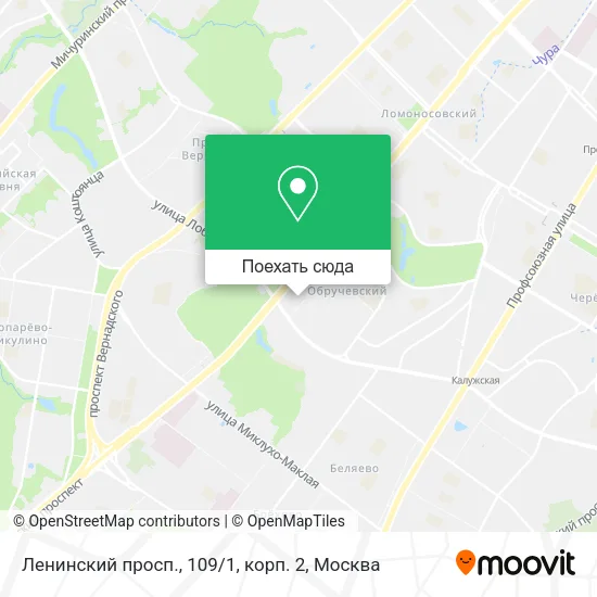 Карта Ленинский просп., 109 / 1, корп. 2