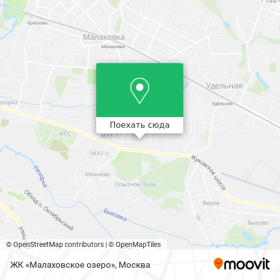 Карта ЖК «Малаховское озеро»