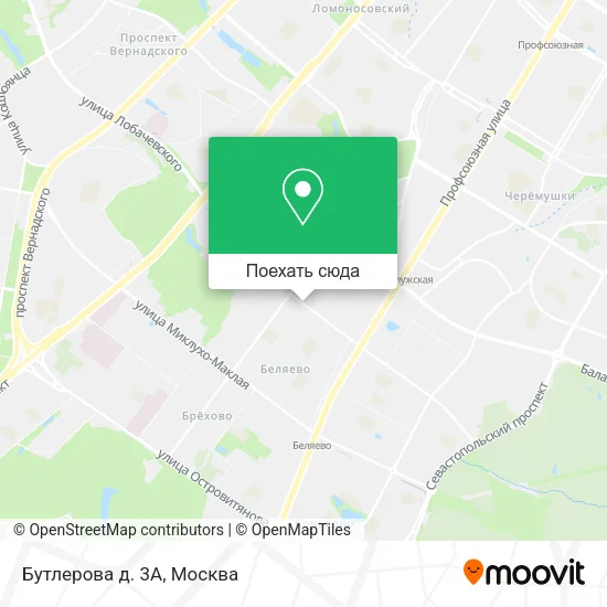 Карта Бутлерова д. 3А