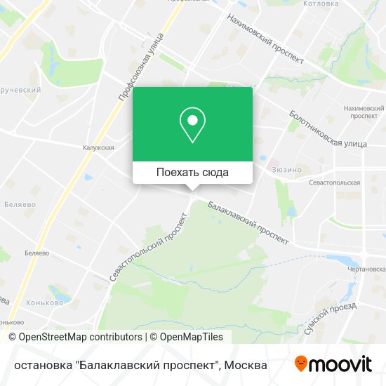 Карта остановка "Балаклавский проспект"